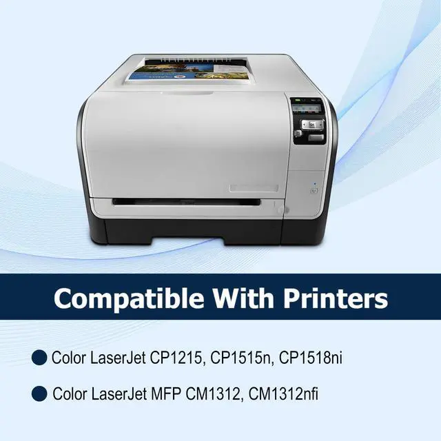 Alt view image 2 of 7 - 125A Black Toner Cartridges Replacement for HP 125A CM1312,CP1215,CP1515 | Works with HP Color Laserjet CM1312nfi CM1312 MFP,CP1215, CP1515, CP1518ni Printer Ink (2 Pack)