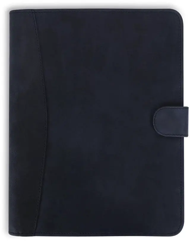 Main image of Leather Padfolio Legal Pad Portfolio Organizer | Handmade Executive Notebook Binder | Heavy Duty Full Grain Cow Hide Resume Interview Folio for Men Women, Rustic NoteBook Folder (Blue)