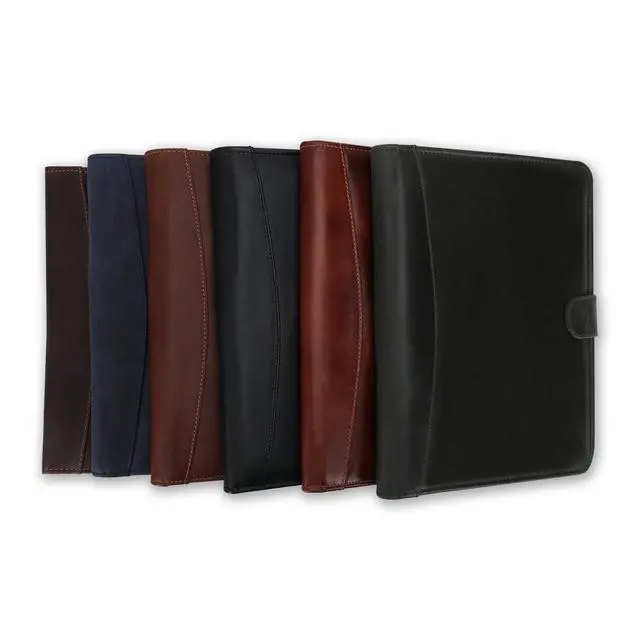 Alt view image 7 of 7 - Leather Padfolio Legal Pad Portfolio Organizer | Handmade Executive Notebook Binder | Heavy Duty Full Grain Cow Hide Resume Interview Folio for Men Women, Rustic NoteBook Folder (Cognac Tan)