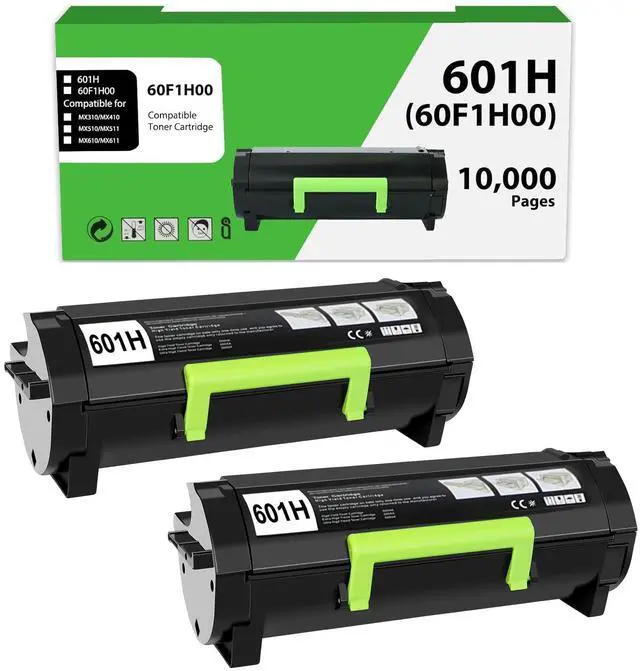 Main image of 60F1H00 601H Toner Cartridge Compatible for Lexmark MX310dn Toner 601H for MX310dn MX611de MX611dhe MX610de MX511de MX410de MX511dhe MX510de MX511dte MX611dte MX611dfe Printer (10,000 Pages,2 Pack)
