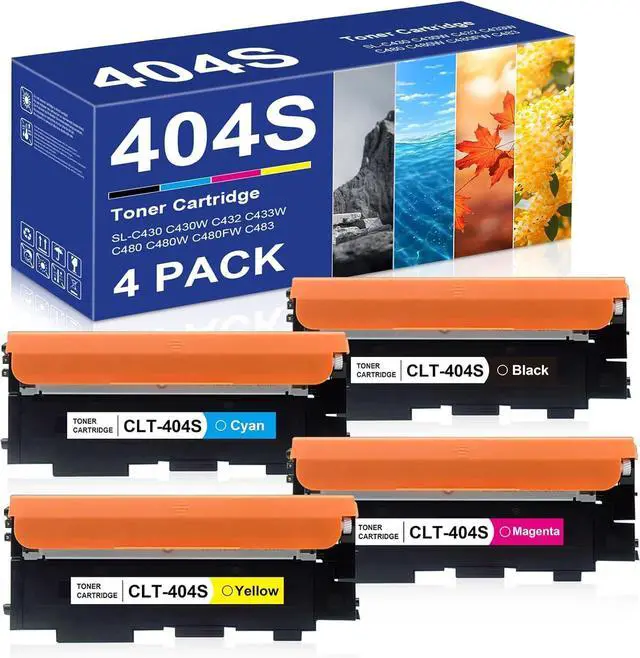Main image of CLT-404S Toner Cartridges BK C M Y Replacement for Samsung 404S CLT-K404S CLT-C404S CLT-M404S CLT-Y404S Toner Compatible for C480FW C430W SL-C430W SL-C480FW SL-C480FN C480 SL-C482FW C483FW Printer