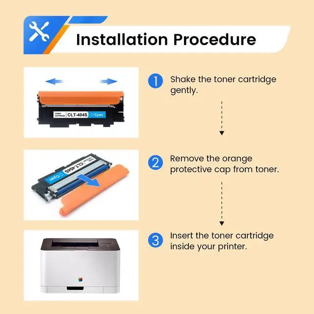 Alt view image 4 of 7 - CLT-404S Toner Cartridges BK C M Y Replacement for Samsung 404S CLT-K404S CLT-C404S CLT-M404S CLT-Y404S Toner Compatible for C480FW C430W SL-C430W SL-C480FW SL-C480FN C480 SL-C482FW C483FW Printer