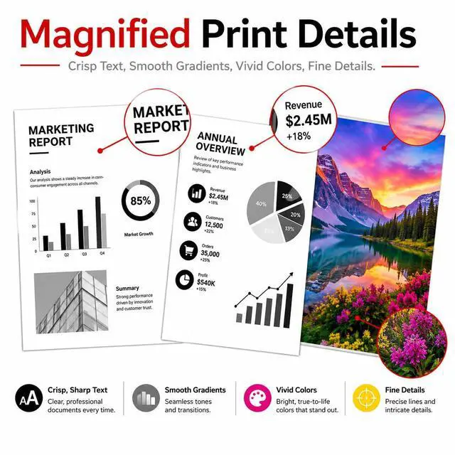 Alt view image 6 of 7 - High-Yield 055H Toner Cartridges 4-Pack(BK/C/M/Y) Compatible MF743cdw Toner | Replacement for Canon 055H Toner Cartridge Set for Color imageCLASS MF741Cdw MF743Cdw MF745Cdw MF746Cdw LBP664Cdw Printer