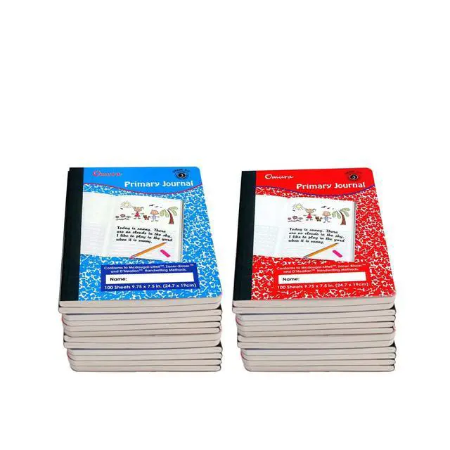 Alt view image 6 of 6 - 24 Pack Primary Journal Grades K-2 Half Page Ruled Composition Notebook I 200 Pages (100 Sheets) / Primary Writing Journal I Back to School Supplies I Primary Composition Notebook for Preschool Kids