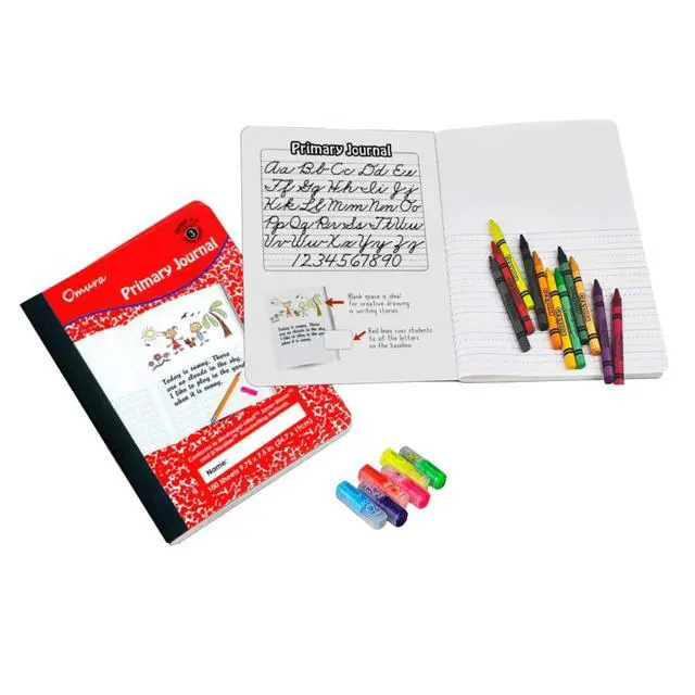 Alt view image 4 of 6 - 24 Pack Primary Journal Grades K-2 Half Page Ruled Composition Notebook I 200 Pages (100 Sheets) / Primary Writing Journal I Back to School Supplies I Primary Composition Notebook for Preschool Kids