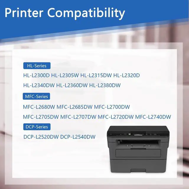 Alt view image 2 of 6 - TN-630 TN 630 Replacement for Brother TN630 2-Pack Standard Yield Black Toner Cartridge with Approximately 2,000 Page Yield/Cartridge | Suitable for HL-L2360DW HL-L2320D HL-L2380DW MFC-L2700DW Printer
