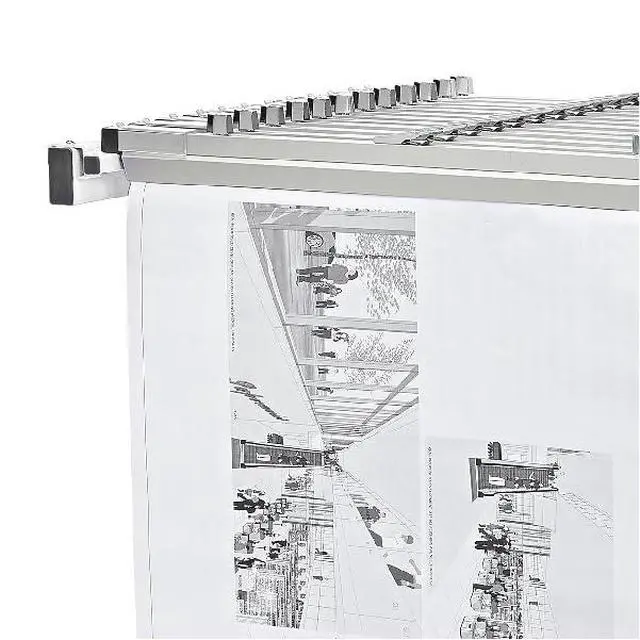 Alt view image 6 of 7 - Adir Mobile Blueprint Storage Rack - Adjustable Mobile Blueprint Holder, Vertical Architect Drawing Rack with Wheels, Poster Display, Construction Plans Holder (Without Blueprint Clamps)