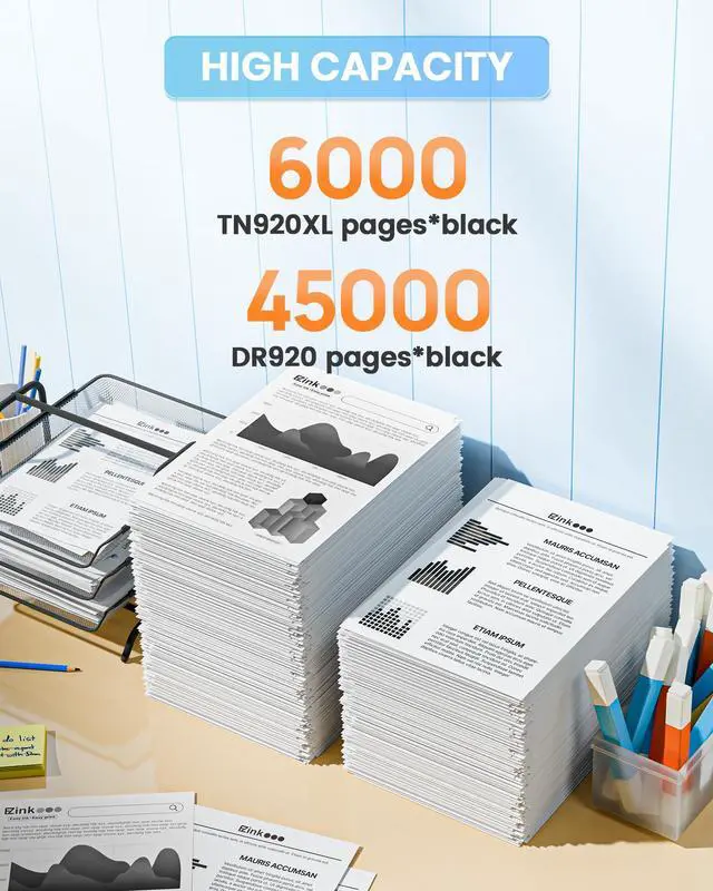Alt view image 3 of 7 - TN920XL TN920 Toner Cartridge DR920 Drum Unit TN 920XL High Yield | Compatible for Brother TN 920XL DR 920 Drum 920 DR-920 HL-L6210DWT HL-L5210DN HL-L5210DWT MFC-L5915DW L5710DW Printer(3 Pack)