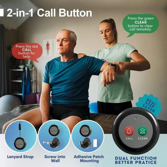 Alt view image 5 of 7 - Wireless Nurse Call System with 10 Call Buttons | Cancel active calls at the same call point without returning to the monitoring unit