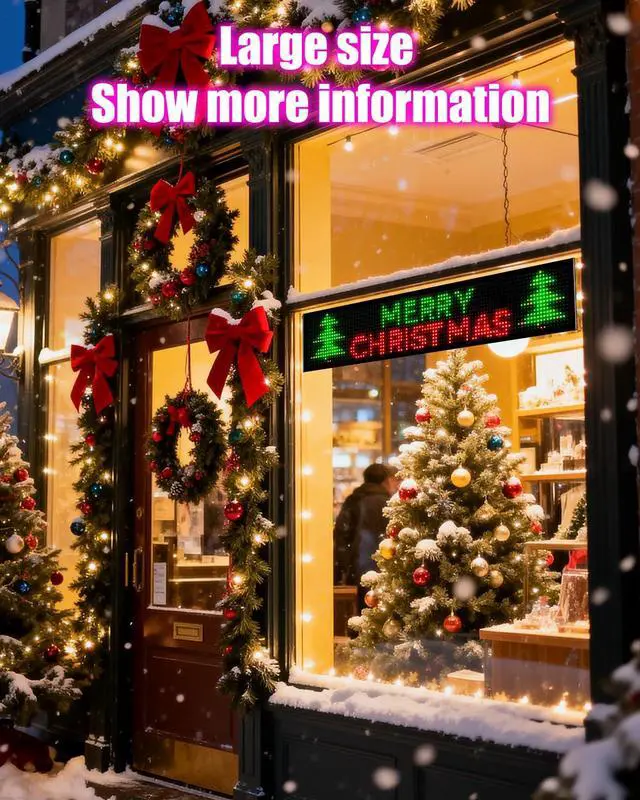 Alt view image 6 of 7 - 35"*8" Flexible Advertising LED Sign with 21-Key Remote and APP Control,Custom Animations, Patterns & Text,for Store,Hotel,School,Bar