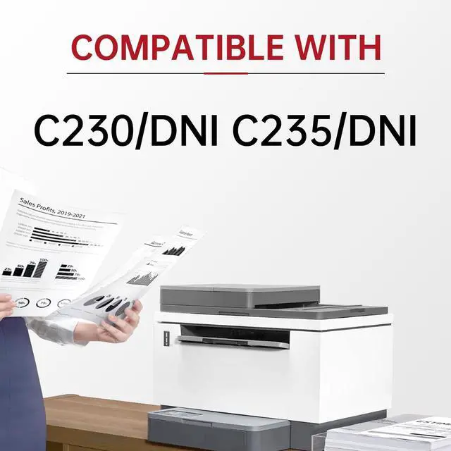 Alt view image 2 of 7 - C230 C235 Black High Yield Toner Cartridge with Chip 5500 Pages | Compatible with Xerox C230 C235 C230DNI C235DNI Color Printer Toner for 006R04391 006R04383 Toner Cartridge (2-Pack)