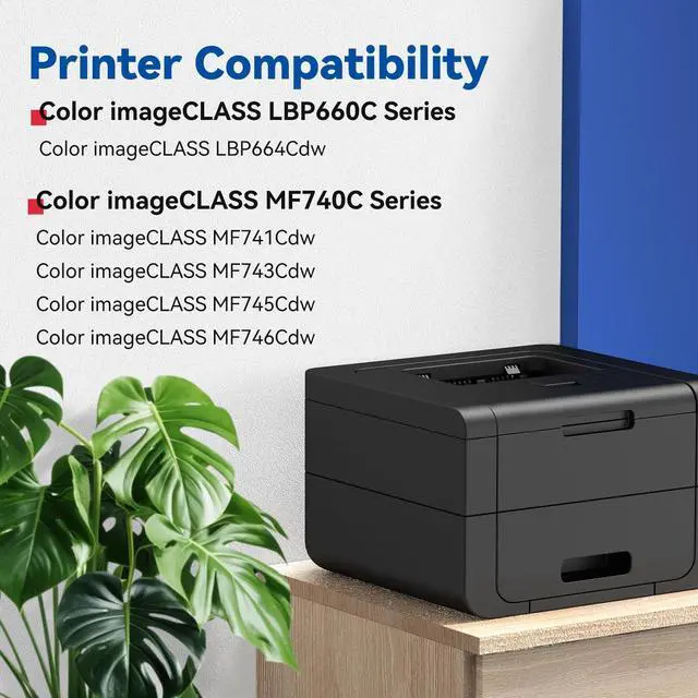 Alt view image 2 of 6 - 055 055H Toner Cartridge Set 4 Pack Replacement for Canon 055 | Compatible for Color ImageCLASS MF740C LBP660C Series MF743Cdw MF741Cdw MF745Cdw MF746Cdw LBP664Cdw Printer Display Ink Level