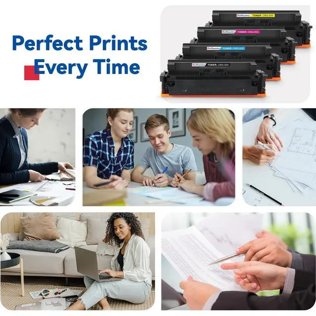 Alt view image 6 of 6 - 055 055H Toner Cartridge Set 4 Pack Replacement for Canon 055 | Compatible for Color ImageCLASS MF740C LBP660C Series MF743Cdw MF741Cdw MF745Cdw MF746Cdw LBP664Cdw Printer Display Ink Level