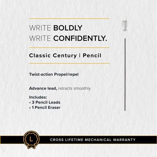 Alt view image 6 of 6 - pencil Classic Century AT0083-77 black lacquer 0.7mm regular imported goods