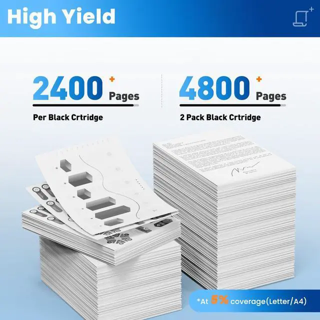 Alt view image 3 of 7 - 134X Black Toner Cartridge Laser Jet M209dw MFP 234dw 2 Pack with Chip Compatible for HP 134A 134X Toner Cartridges for HP134X HP134A W1340X for Laser Jet M209dw MFP M234sdw M234sdw M234sdn Toner Ink