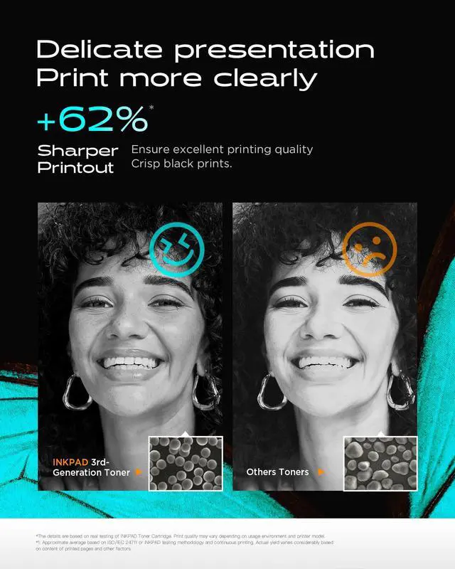 Alt view image 7 of 7 - 206A Toner Cartridge Replacement for HP M255dw (4 Pack, BK/C/M/Y) | 206A toner 4-pack with chip (black, cyan, magenta, yellow). Compatible with HP M255dw, M283fdw, M282nw