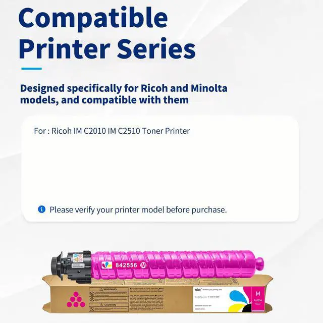 Alt view image 3 of 7 - IM C2010 IM C2510 Magenta Toner Cartridge High Yield Replacement for Ricoh IM C2010 IM C2010A IM C2510 IM C2510H Printer (Magenta 1-Pack)