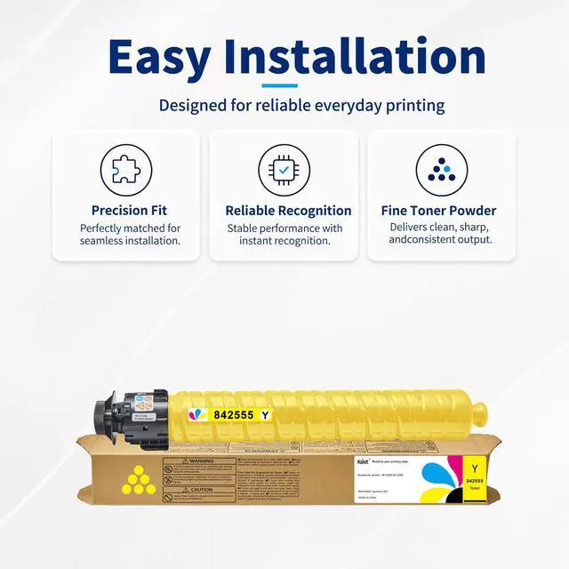 Alt view image 6 of 7 - IM C2010 IM C2510 Yellow Toner Cartridge High Yield Replacement for Ricoh IM C2010 IM C2010A IM C2510 IM C2510H Printer (Yellow 1-Pack)