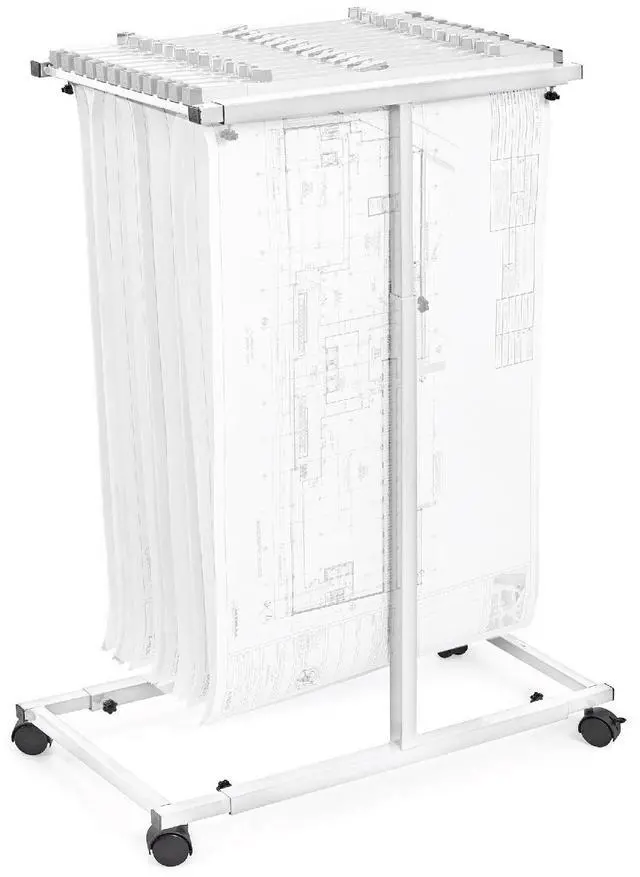 Main image of Adir Mobile Blueprint Holder - Adjustable Blue Print Storage Organizer and Construction Plan Holder Plans Rack for Jobsite and Office (Without Blueprint Clamps)