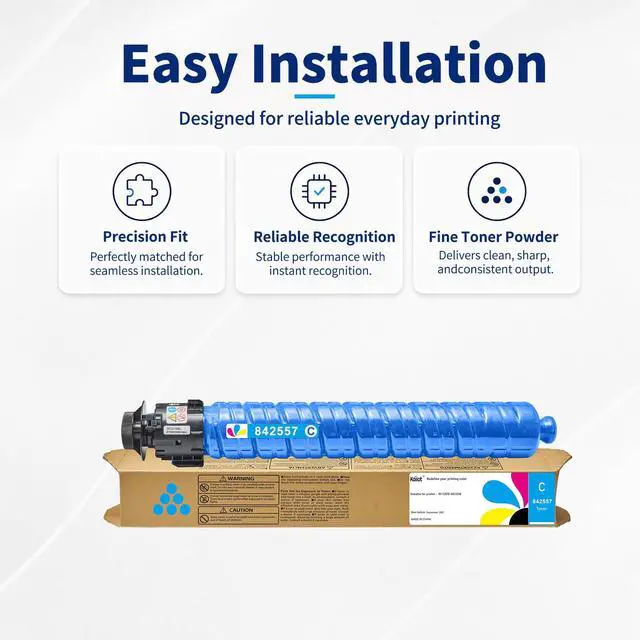 Alt view image 6 of 7 - IM C2010 IM C2510 Cyan Toner Cartridge High Yield Replacement for Ricoh IM C2010 IM C2010A IM C2510 IM C2510H Printer (Cyan 1-Pack)