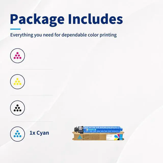 Alt view image 7 of 7 - IM C2010 IM C2510 Cyan Toner Cartridge High Yield Replacement for Ricoh IM C2010 IM C2010A IM C2510 IM C2510H Printer (Cyan 1-Pack)