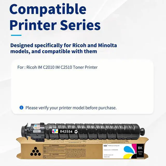 Alt view image 3 of 7 - IM C2010 IM C2510 Black Toner Cartridge High Yield Replacement for Ricoh IM C2010 IM C2010A IM C2510 IM C2510H Printer (Black 1-Pack)