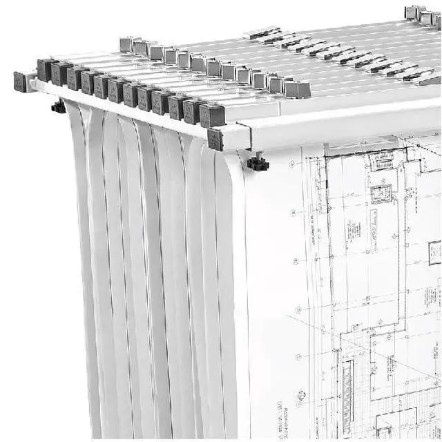 Alt view image 7 of 7 - Adir Mobile Blueprint Holder - Adjustable Blue Print Storage Organizer and Construction Plan Holder Plans Rack for Jobsite and Office (Without Blueprint Clamps)