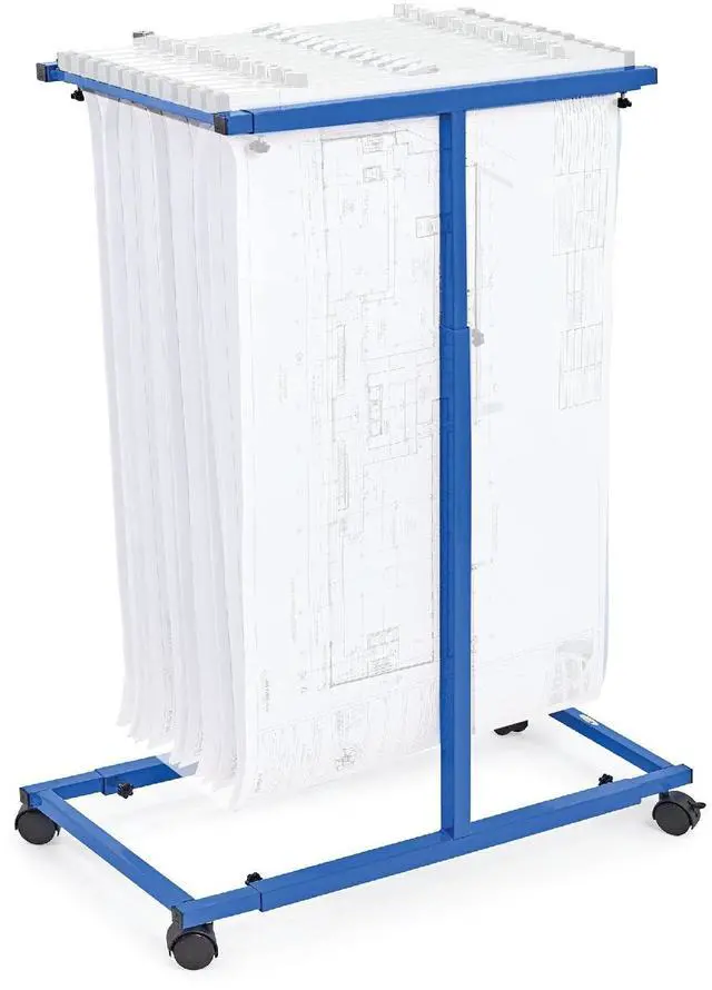 Main image of Adir Mobile Blueprint Holder - Adjustable Blue Print Storage Organizer and Construction Plan Holder Plans Rack for Jobsite and Office (Without Blueprint Clamps)