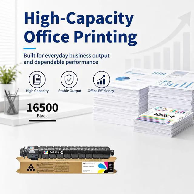 Alt view image 5 of 7 - IM C2010 IM C2510 Black Toner Cartridge High Yield Replacement for Ricoh IM C2010 IM C2010A IM C2510 IM C2510H Printer (Black 1-Pack)