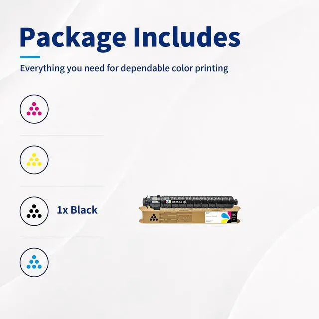 Alt view image 7 of 7 - IM C2010 IM C2510 Black Toner Cartridge High Yield Replacement for Ricoh IM C2010 IM C2010A IM C2510 IM C2510H Printer (Black 1-Pack)
