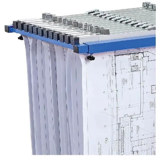 Alt view image 7 of 7 - Adir Mobile Blueprint Holder - Adjustable Blue Print Storage Organizer and Construction Plan Holder Plans Rack for Jobsite and Office (Without Blueprint Clamps)