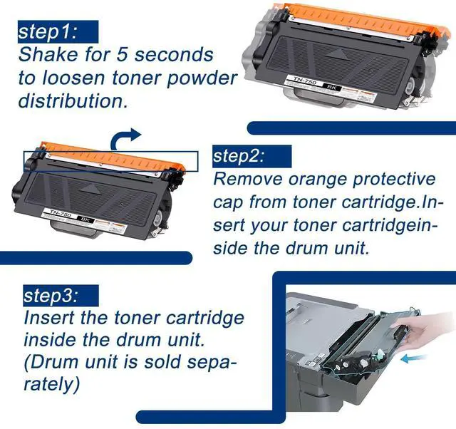 Alt view image 6 of 7 - 1 Pack TN750 TN-750 High Yield Black Toner Cartridge Compatible TN750 Replacement for Brother HL-5440D 5450DN 5470DW/DWT 6180DW/DWT DCP-8110DN 8150DN 8155DN 8510DN MFC-8710DW 8810DW 8910DW Printe