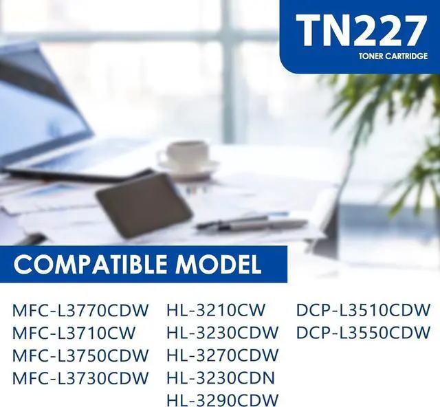 Alt view image 2 of 7 - TN227 BK/C/M/Y High Yield Toner Cartridge Replacement for Brother TN-227 TN223BK/C/M/Y Toner MFC-L3770CDW HL-L3270CDW HL-L3290CDW Printer (TN227 2BK/C/M/Y,5 Pack)