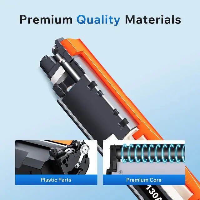 Alt view image 5 of 7 - 130A CF350A Remanufactured Toner Cartridge 4-Pack | for HP 130A CF351A CF352A CF353A for LaserJet Pro Color MFP M177fw M176n M177 M176 Printer