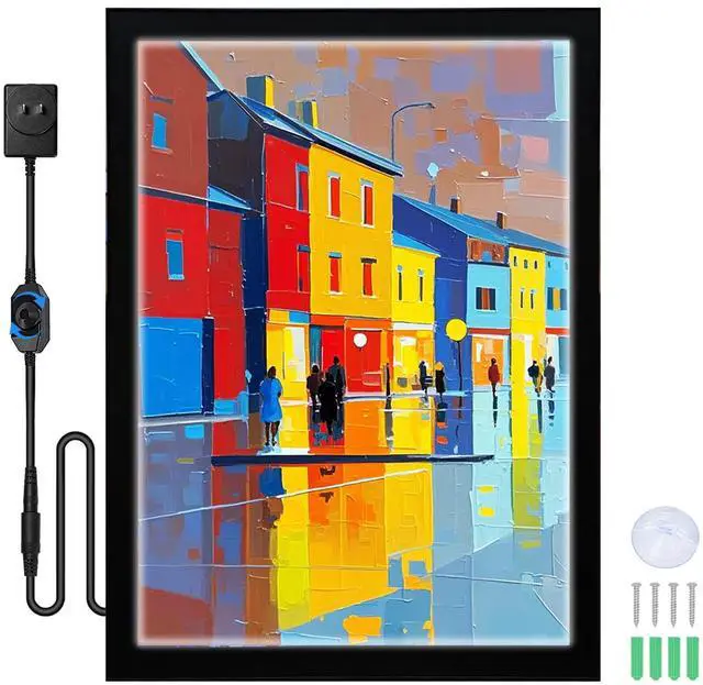 Main image of 18" x 24" Led Movie Poster Frame LED Light Box Display Sign Holder in Black, Wall Mounting, Aluminum Profile, Magnetic Led Poster Frame for Movie Poster Advertising Display