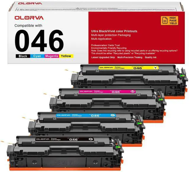 Main image of 046 Toner Cartridge 4 Pack Toner Replacement for Canon 046 046H Mf733Cdw | Compatible for Color Imageclass Mf733Cdw Mf731Cdw Mf735Cdw Mf654Cx Printer Ink (Black, Cyan, Yellow, Magenta)