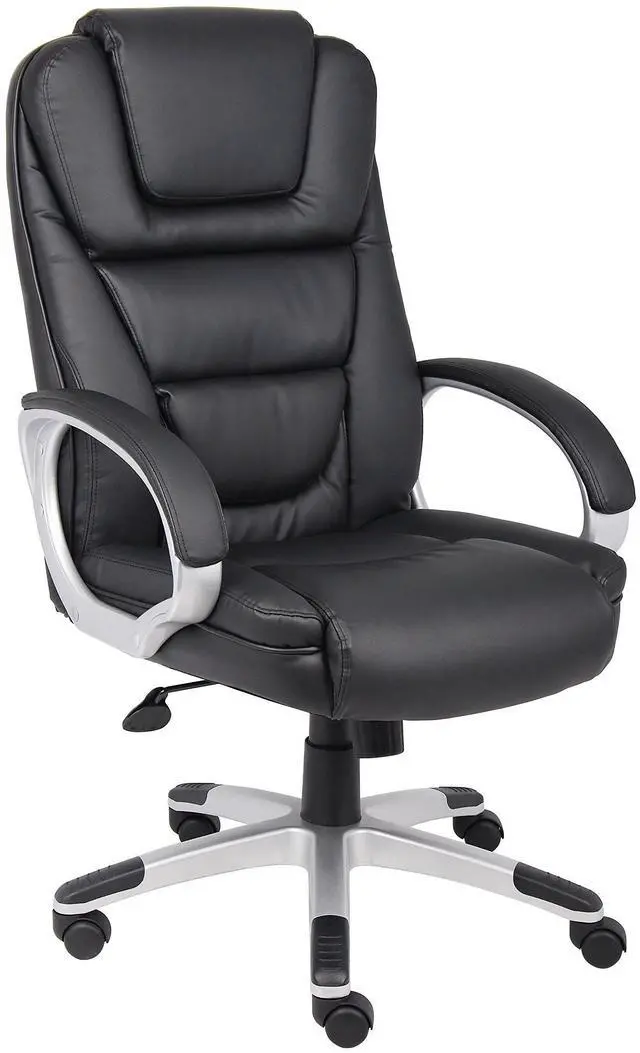 Main image of Boss Black No Tools Required Executive Leather Chair