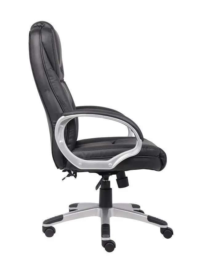 Alt view image 7 of 7 - Boss Black No Tools Required Executive Leather Chair