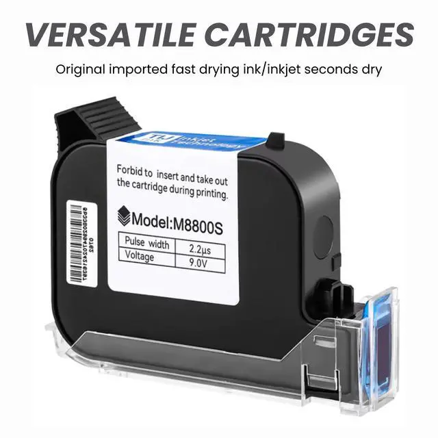 Alt view image 3 of 7 - TI1349 Inkjet - Original Black Solvent Ink Cartridge 42ml. Fast-Drying & High Adhesion Compatible with Z10, C10, M10, M12 Handheld Inkjet Printers, 0.5in/12.7mm Nozzle