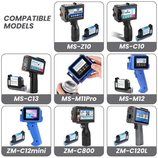 Alt view image 2 of 7 - TI1349 Inkjet - Original Black Solvent Ink Cartridge 42ml. Fast-Drying & High Adhesion Compatible with Z10, C10, M10, M12 Handheld Inkjet Printers, 0.5in/12.7mm Nozzle