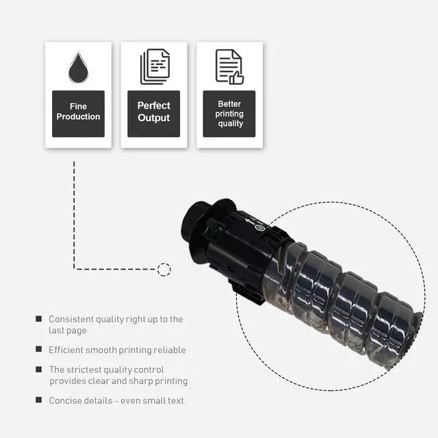Alt view image 7 of 7 - MP C2503 High Yield Toner Cartridge (4-Pack, Black/Cyan/Magenta/Yellow) | Compatible C2503H 841918 841921 841920 841919 Toner Cartridge Replacement for MP C2003 C2004 C2503 C2504 Printer
