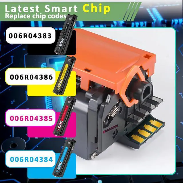 Alt view image 2 of 7 - for Xerox C235 C230 Toner Cartridge (with Chip),Replacement 006R04383 006R04384 006R04385 006R04386 Compatible with Xerox C235DN/C230DNI Color Multifunctional Printer High-Yield Ink Cartridge (4 Pack)