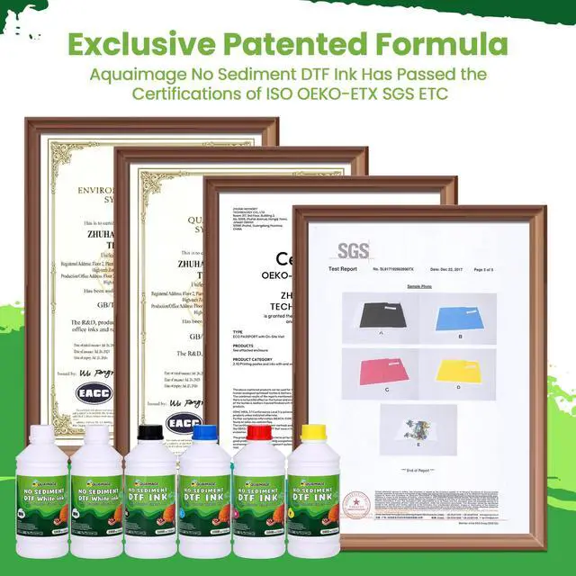 Alt view image 2 of 7 - No Sediment- DTF Ink 6000 ml,Premium Transfer Printer Ink for Printhead L1800, L805, R2400, P400, P800, XP15000 Professional DTF Printers Direct to Film Heat Transfer Printing 1000mlx6(2Wh+BKCMY)