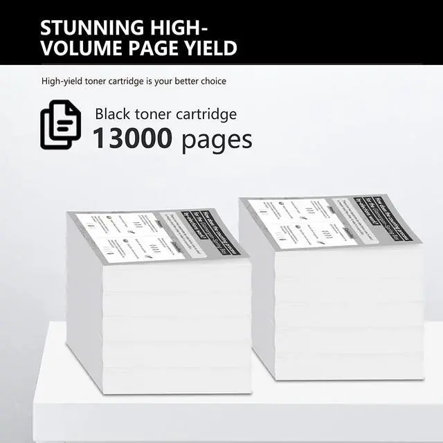 Alt view image 2 of 6 - Compatible Magnetic Ink Cartridge High Yield Replacement for HP CE255X 55X LaserJet P3010 P3015 M521 M525