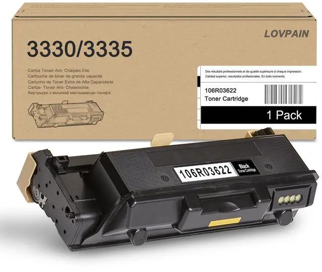 Main image of Phaser 3330 Black High Capacity Toner Cartridge 106R03622 (1-Pack) - Compatible Toner Cartridge Replacement for Xerox Phaser 3330 WorkCentre 3345 3335 Printer