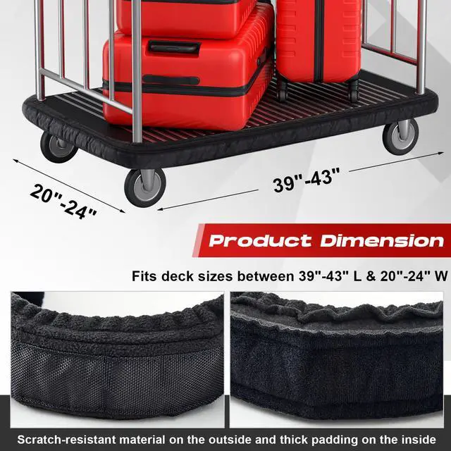 Alt view image 2 of 6 - Bellman Cart Bumper Guard and Wall Protector Hotel Luggage Cart Bumper Collision Protector Cover for Airport & Travel Accessory Indoor & Outdoor Use(Medium)