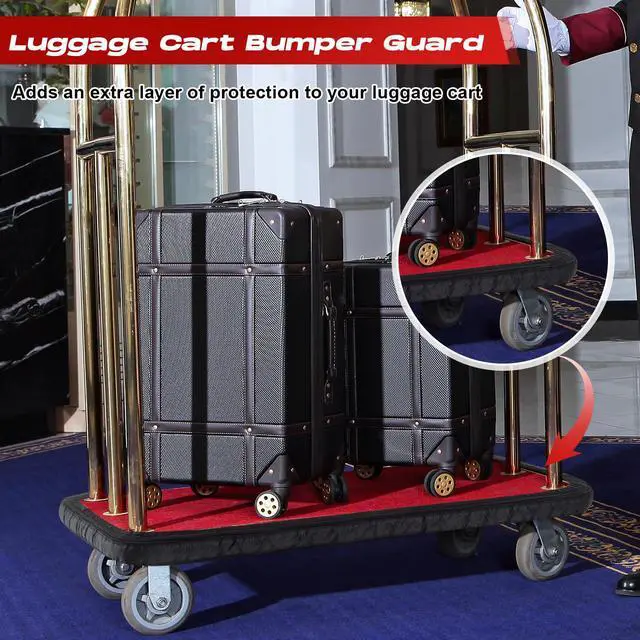 Alt view image 4 of 6 - Bellman Cart Bumper Guard and Wall Protector Hotel Luggage Cart Bumper Collision Protector Cover for Airport & Travel Accessory Indoor & Outdoor Use(Medium)