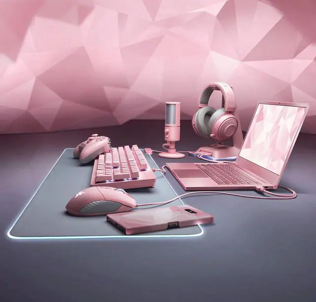 Alt view image 2 of 6 - Goliathus Extended Chroma Gaming Mousepad, Quartz Pink