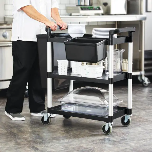 Alt view image 2 of 2 - Utility Cart, Black, 32" x 16"