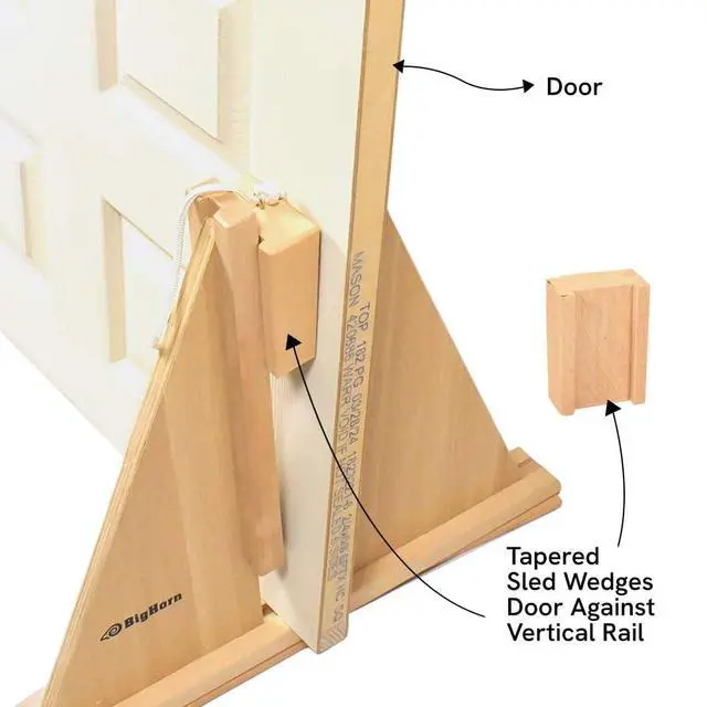 Alt view image 4 of 7 - 70150 Self-Adjusting Door Holder, All Wood - for Doors as Thin as 1 Inch Or as Thick as 2-1/4 Inch